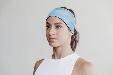 Nobull Headband 4" Tie-Dye Men's Headband Blue | Australia (IF8139)